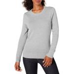 Women's 100% Cotton Crewneck Sweater - Light Grey