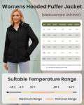 WULFUL Women's Lightweight Waterproof Thicken Puffer Jacket