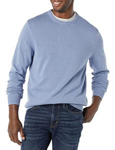 Men's Light Blue Crewneck Sweater in Big & Tall