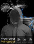 COOFANDY Mens Foldable Raincoat Waterproof Breathable Golf Rain Jackets for Men