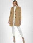 Calvin Klein Women's Classic Cashmere Wool Blend Coat, Camel Classic, 12