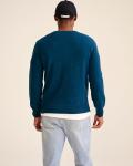 Men's Cashmere Crewneck Sweater in Peacock Blue