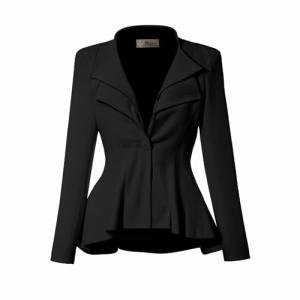 Women’s Double Notch Lapel Blazer - Black Medium