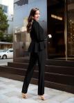 Women’s Double Notch Lapel Blazer - Black Medium