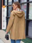 Women's Waterproof Rain Jacket Lightweight Raincoat Hooded Windbreaker Trench Coat (Camel, XX-Large)