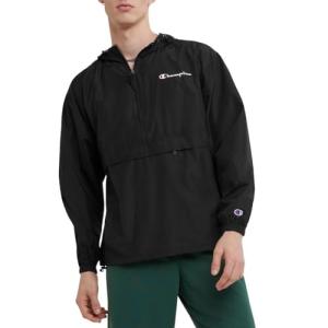 Champion Men's Packable Solid Black Jacket - Large