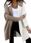 Cozy Women’s Oversized Color Block Cardigan