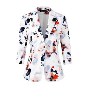 Women's Lightweight 3/4 Sleeve Blazer Jacket