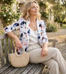 Women's Lightweight 3/4 Sleeve Blazer Jacket