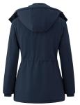 wantdo Women's Warm Coat Hoodie Parka Fleece Lined Jacket Duffle Coat Navy, S