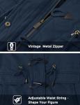 wantdo Women's Warm Coat Hoodie Parka Fleece Lined Jacket Duffle Coat Navy, S