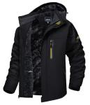 Men's Waterproof Winter Ski Jacket - Black