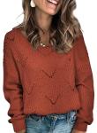 Dokotoo Women's Soft Long Sleeve Pullover - Red