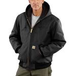 Carhartt Men's Black Insulated Flannel-Lined Jacket