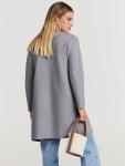 ANRABESS Women's Open Front Knit Lightweight Cardigan Casual Long Coatigan Sweater Lady Jacket Coat 2024 Fall Outerwear Grey Medium