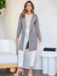 ANRABESS Women's Open Front Knit Lightweight Cardigan Casual Long Coatigan Sweater Lady Jacket Coat 2024 Fall Outerwear Grey Medium