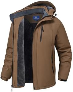 Men's Waterproof Winter Ski Coat with Hood
