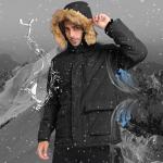 Junggley Men's Black Winter Ski Jacket 3XL