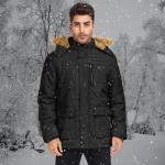 Junggley Men's Black Winter Ski Jacket 3XL