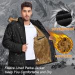 Junggley Men's Black Winter Ski Jacket 3XL