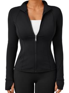 Trendy Women's Lightweight Zip-Up Hooded Jacket