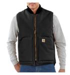 Carhartt Men's Arctic-Quilt Lined Duck Vest (Regular and Big & Tall Sizes), Black, Medium