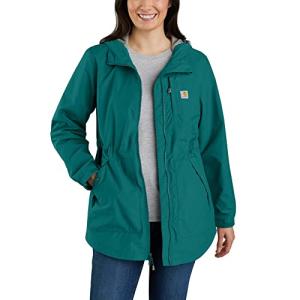 Carhartt Women's Rain Defender Relaxed Fit Lightweight Coat, Shaded Spruce, Medium