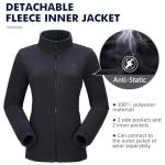 Women's 3-in-1 Waterproof Ski Jacket with Fleece