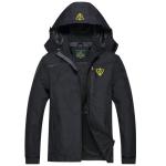GIISAM Rain Jacket Mens Rain Coat Packable Waterproof with Hood Lighweight Windbreaker Male SoftShell Travel Jacket for Men Black
