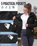 Women's Fleece-Lined Softshell Hooded Hiking Jacket