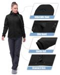 Women's Fleece-Lined Softshell Hooded Hiking Jacket