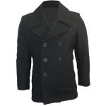 Mil-Tec Men's US Navy Pea Coat Black size L