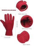 SATINIOR 6 Pairs Winter Fleece Gloves Full Fingers Warm Mittens Gloves for Women Men (Novel Colors)