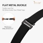 JASGOOD No Show Women Stretch Belt Invisible Elastic Web Strap Belt with Flat Buckle for Jeans Pants Dresses