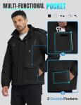 Men's Waterproof Winter Ski Jacket with Hood