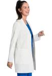 Cherokee White Lab Coat for Women with Notched Lapels with Button Closure and 3 Pockets CK452, S, White