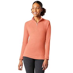 Smartwool Women’s Base Layer Top - Merino 250 Wool Active 1/4 Zip Outerwear Sunset Coral Heather XS