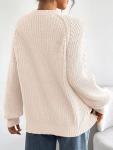 Oversized Cozy Cable Knit Sweater for Women