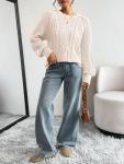 Oversized Cozy Cable Knit Sweater for Women