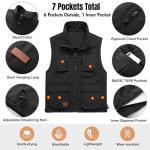 Flygo Men's Lightweight Multi-Pocket Fishing Vest