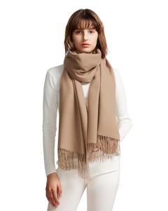 maamgic Women's Scarf Pashmina Shawls and Wraps for Evening Dresses Travel Office Winter Wedding Cashmere Feel Large Scarves Camel/Tan