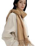 maamgic Women's Scarf Pashmina Shawls and Wraps for Evening Dresses Travel Office Winter Wedding Cashmere Feel Large Scarves Camel/Tan