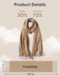 maamgic Women's Scarf Pashmina Shawls and Wraps for Evening Dresses Travel Office Winter Wedding Cashmere Feel Large Scarves Camel/Tan