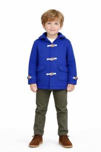 A2Z 4 Kids Girls Boys Royal Duffle Fleece Coat - Duffle Coat Royal 11-12 Years