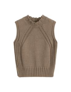Aelfric Eden Women's Brown Sleeveless Sweater Vest