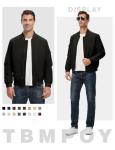TBMPOY Men's Lightweight Bomber Jackets for Men Windproof Windbreaker Jacket Track Spring Casual Jackets Outdoor Coat Black L