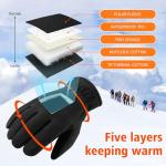 OZERO Winter Gloves for Men & Women | -30℉ Warm Thermal Running Cycling and Work Gloves for Men Cold Weather | Deerskin and Polar Fleece Insulated Winter Gloves Men
