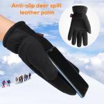 OZERO Winter Gloves for Men & Women | -30℉ Warm Thermal Running Cycling and Work Gloves for Men Cold Weather | Deerskin and Polar Fleece Insulated Winter Gloves Men