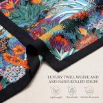 VelureLWJ Like Silk Head Scarf for Women, 35 inch Large Square Satin Scarf, Silk Scarf for Women Neck, Women Scarf, Blue Scarf,Luxuriously Soft and Silky Smooth Fashion Accessory- Packaged