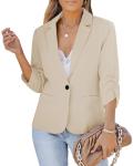 Cropped Brown Lightweight Blazer for Women